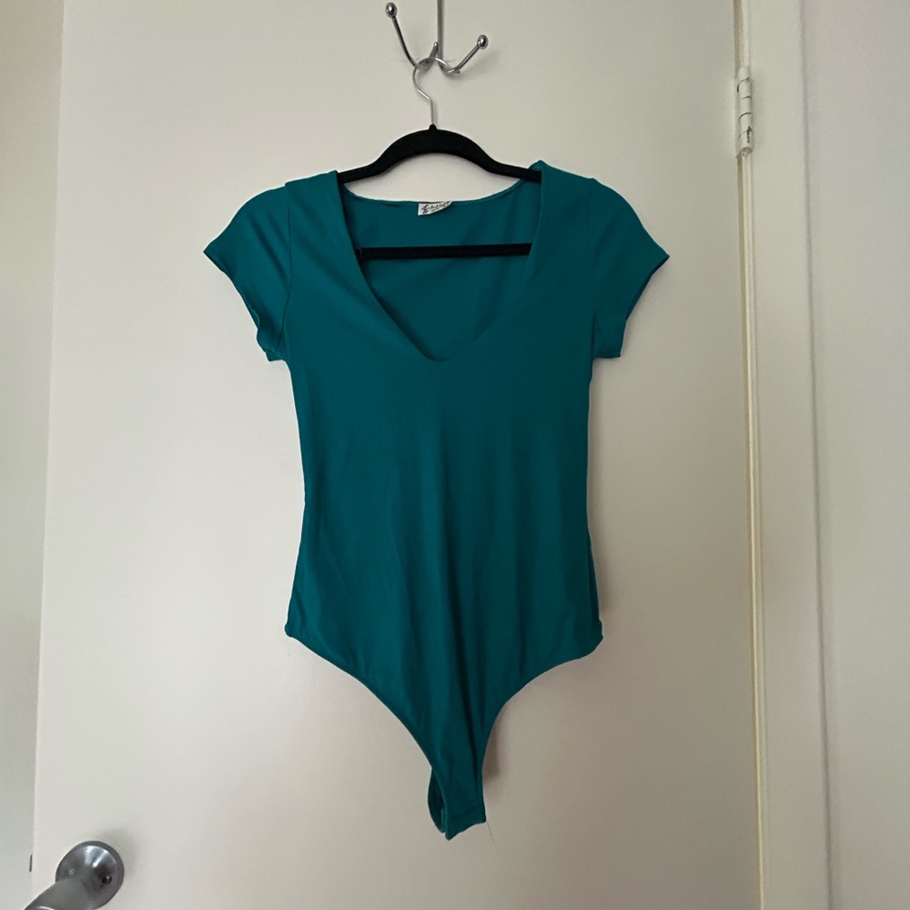 Free People Teal Bodysuit